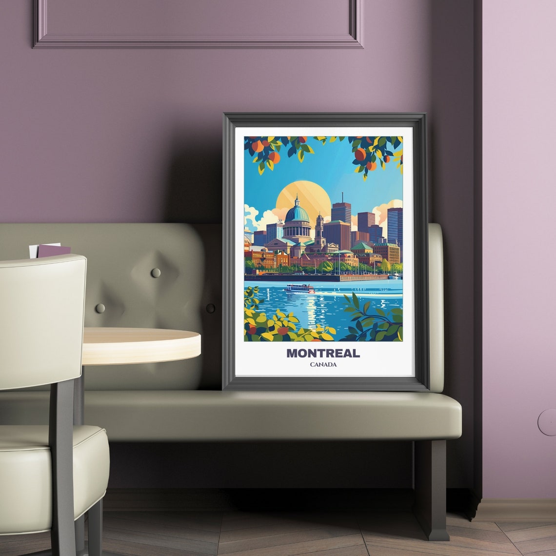 Montreal Canada Waterfront Skyline Old Market Hall Summer Poster - Image 2