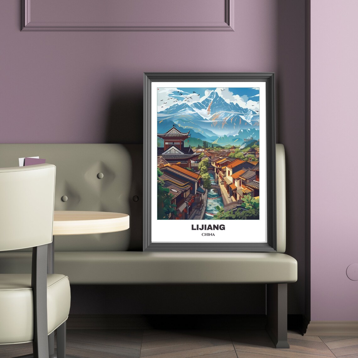 Lijiang Old Town Snow Mountain Canal Traditional China Poster - Image 4