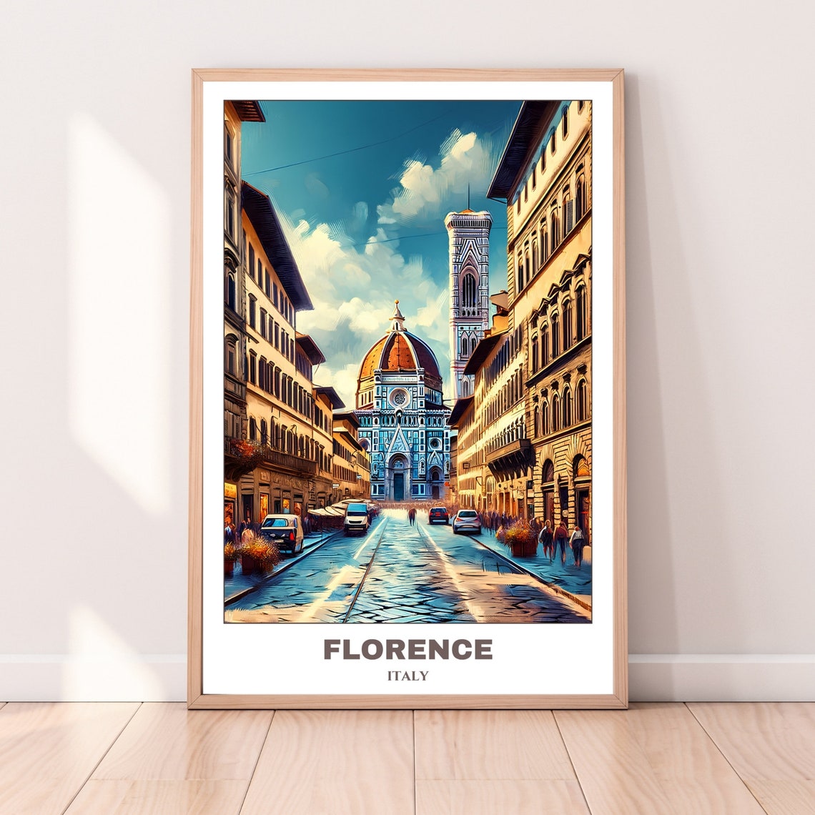 Florence Travel Poster Italy Travel Poster Cityscape Painting Print Wall Art Travel Wall Art Room Decor Florence Trip - Image 4