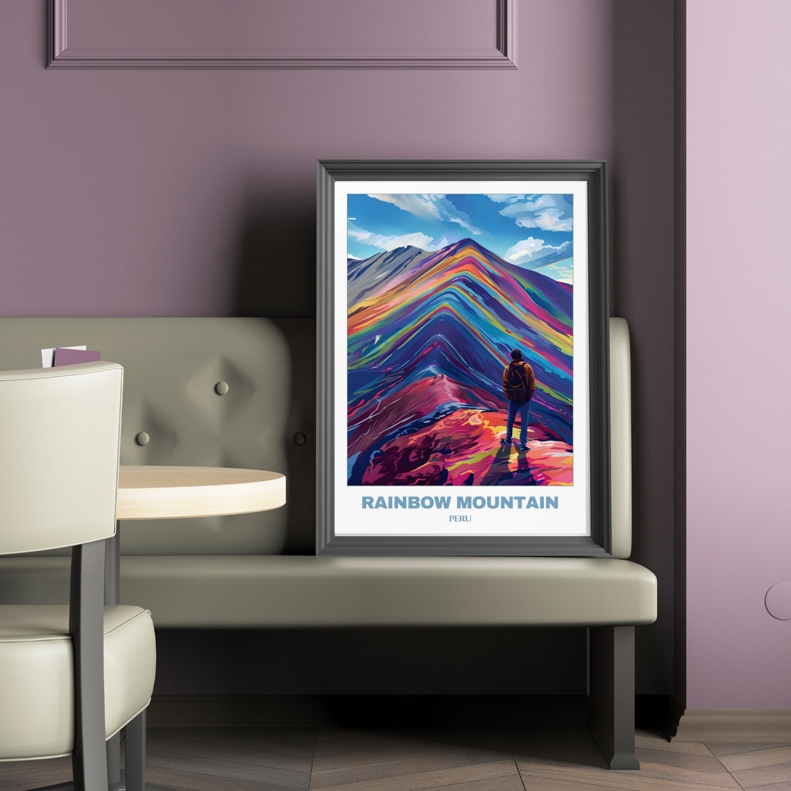 Rainbow Mountain Peru Vinicunca Colorful Peaks Travel Poster - Image 2