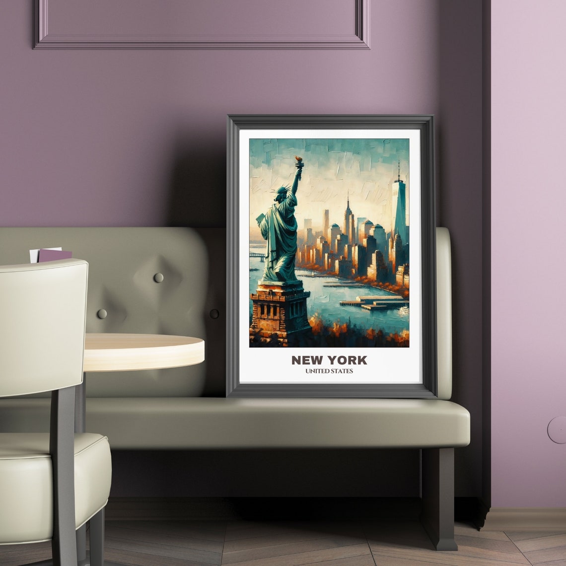 New York City Poster United States Travel Poster New York Oil Painting Cityscape Painting Wall Art Decor Usa Trip - Image 2