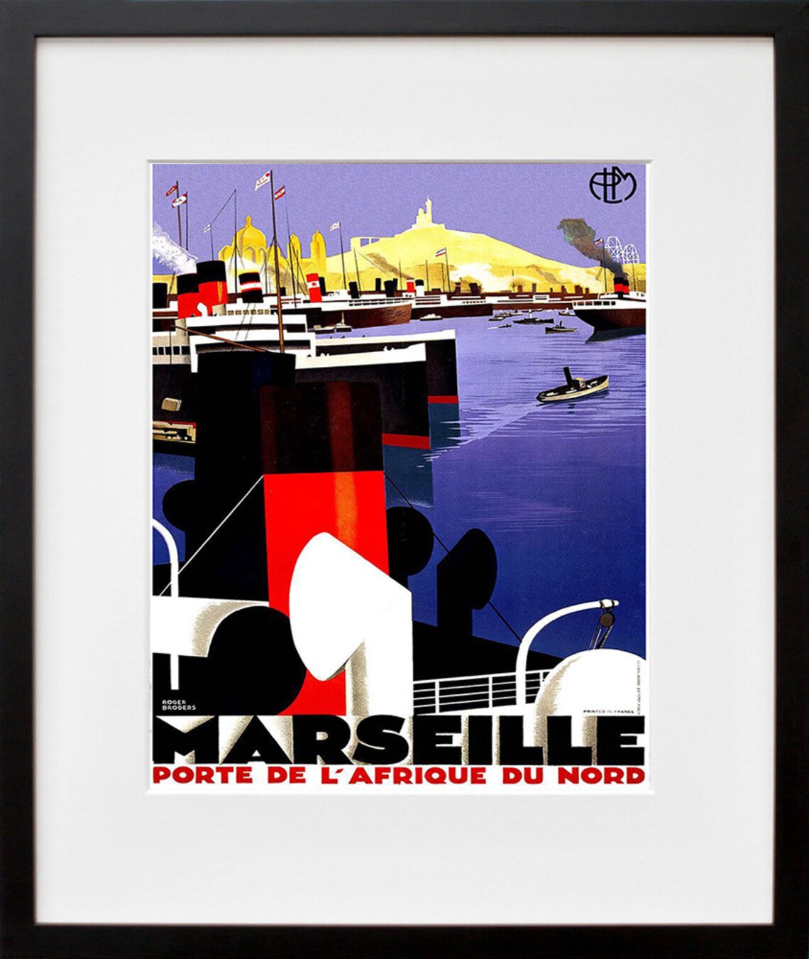 Marseille Vintage Travel Poster, France Art Print