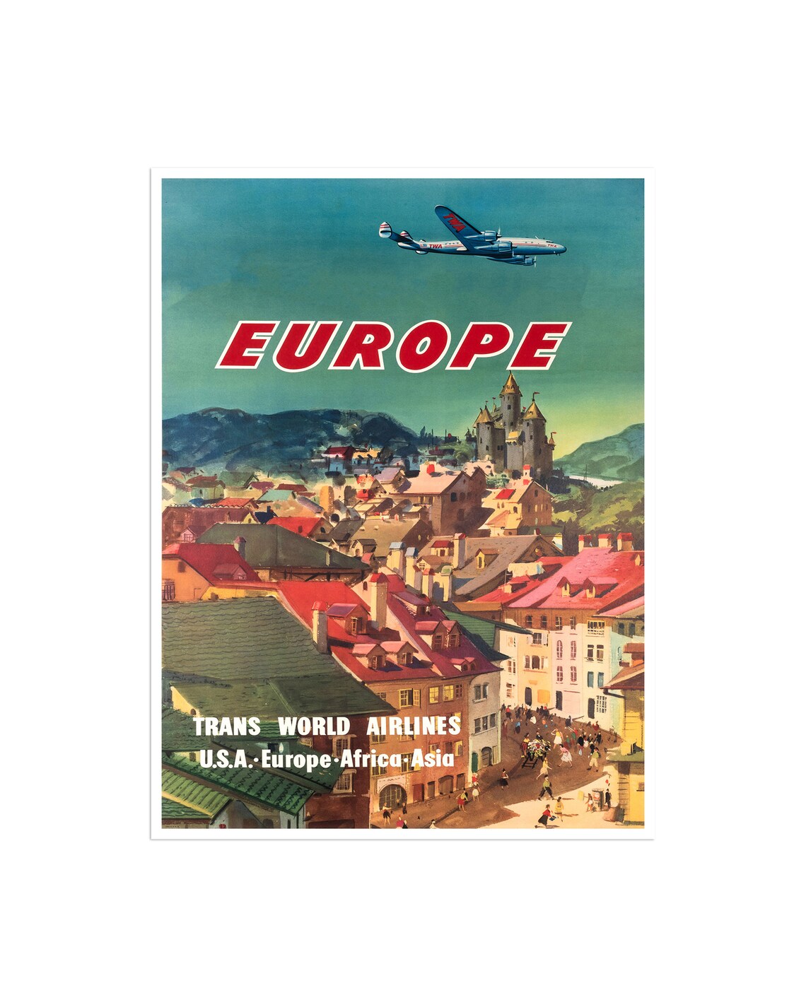 Europe Travel Poster, European Tourism Art Print