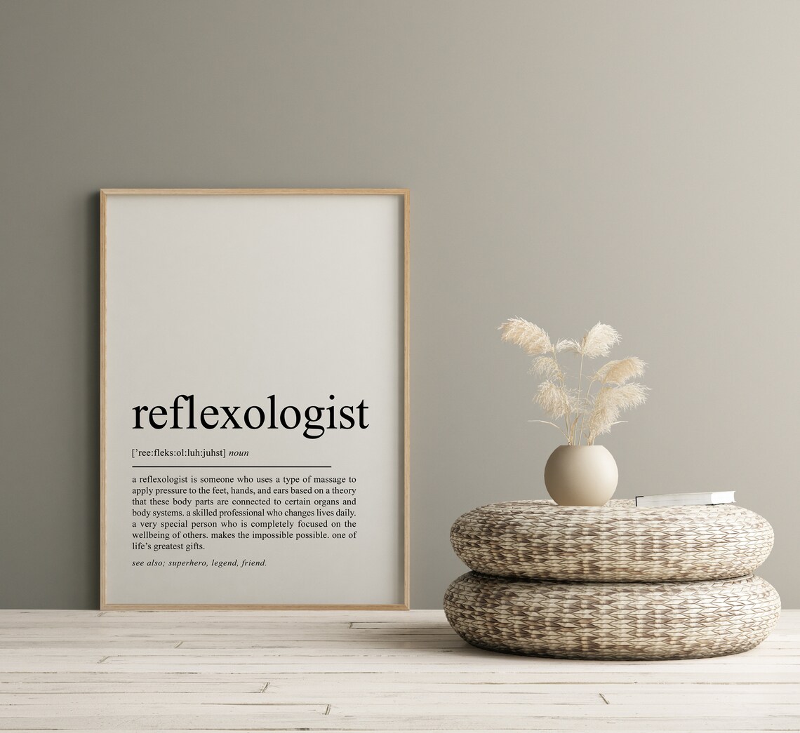 Reflexologist Definition Typography Art Print - Image 2