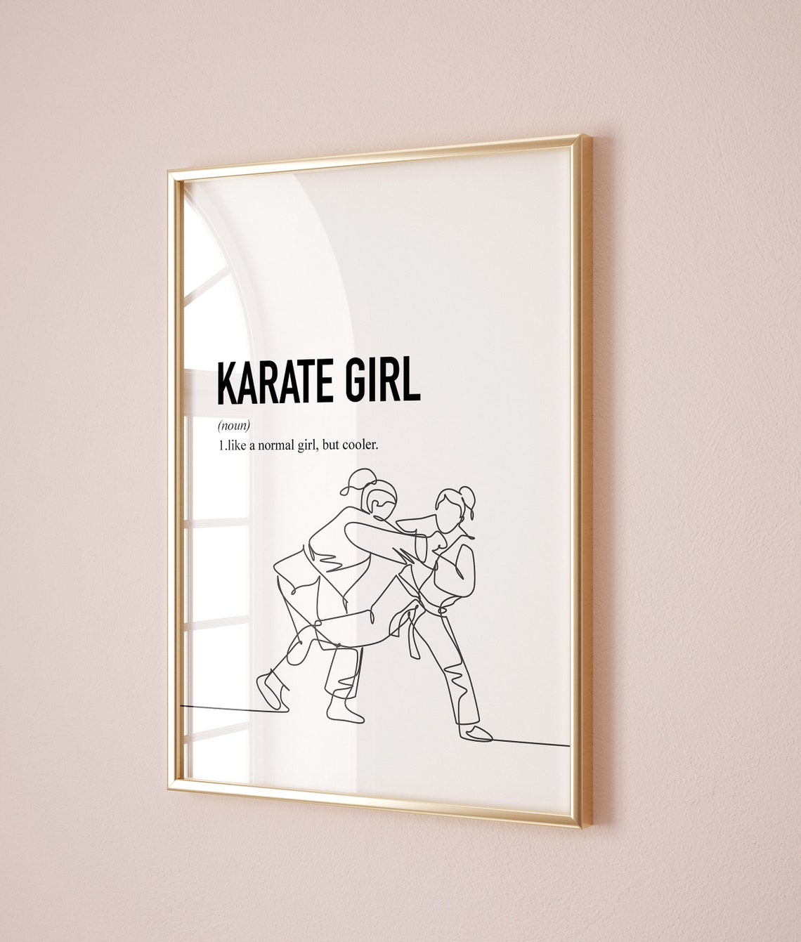 Karate Girl Dictionary Definition Funny Martial Arts Gift Poster - Image 2