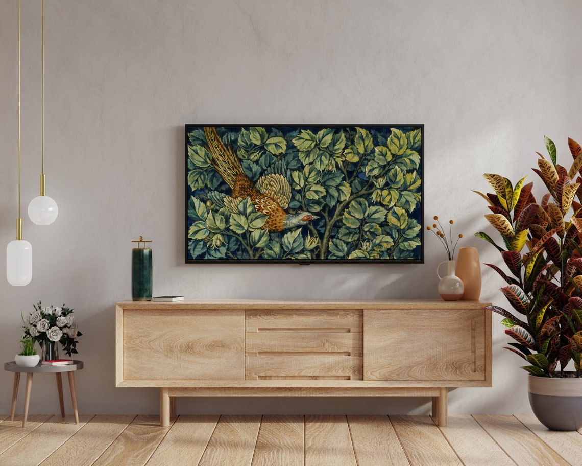 William Morris The Pheasant Botanical Tapestry Arts Crafts Poster - Image 2