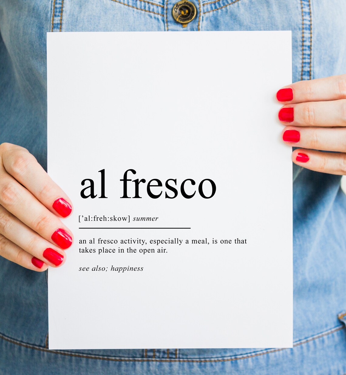 Al Fresco Definition Art Print, Italian Wall Art - Image 2