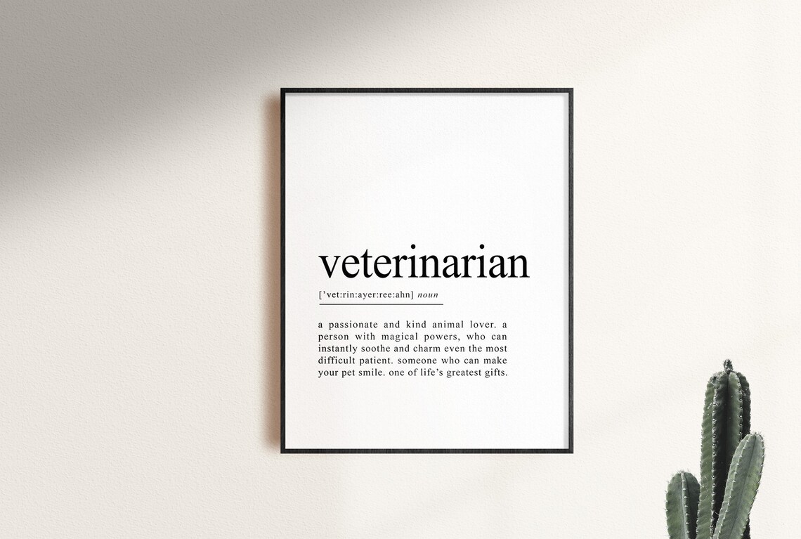 Veterinarian Definition Vet Practice Art Print - Image 2