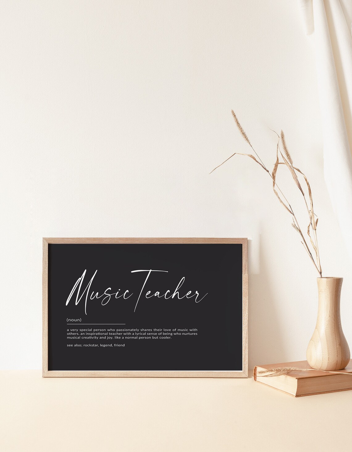 Music Teacher Gift Definition Poster Print - Image 2