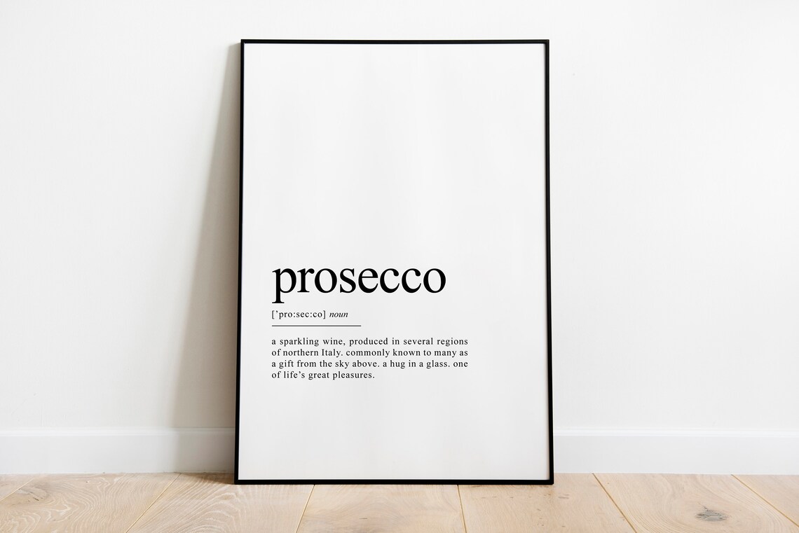 Prosecco Dictionary Definition Art Print, Bar Decor - Image 2