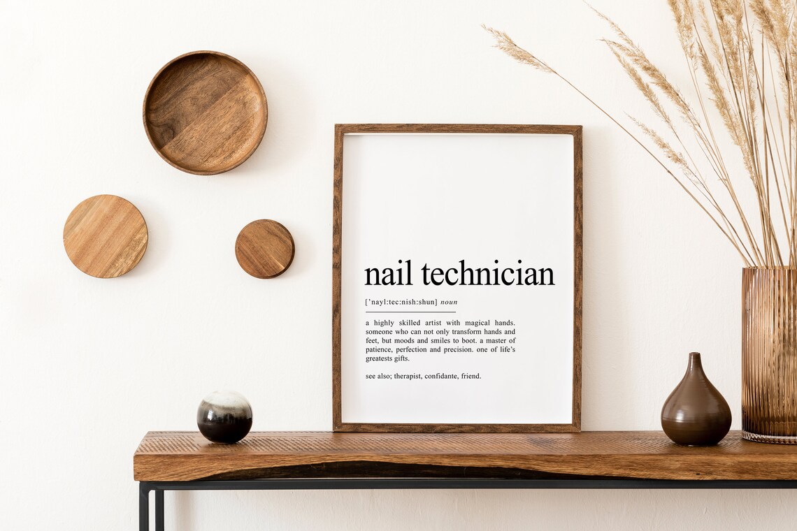 Nail Technician Definition Art Print, Salon Decor - Image 2