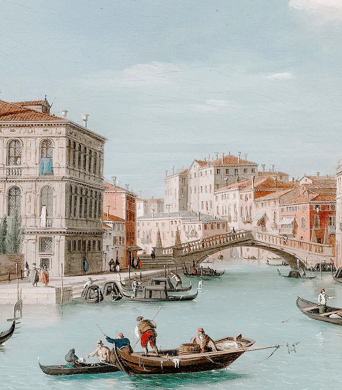 Venice Grand Canal Gondolas Vintage Italian Painting Art Poster - Image 2