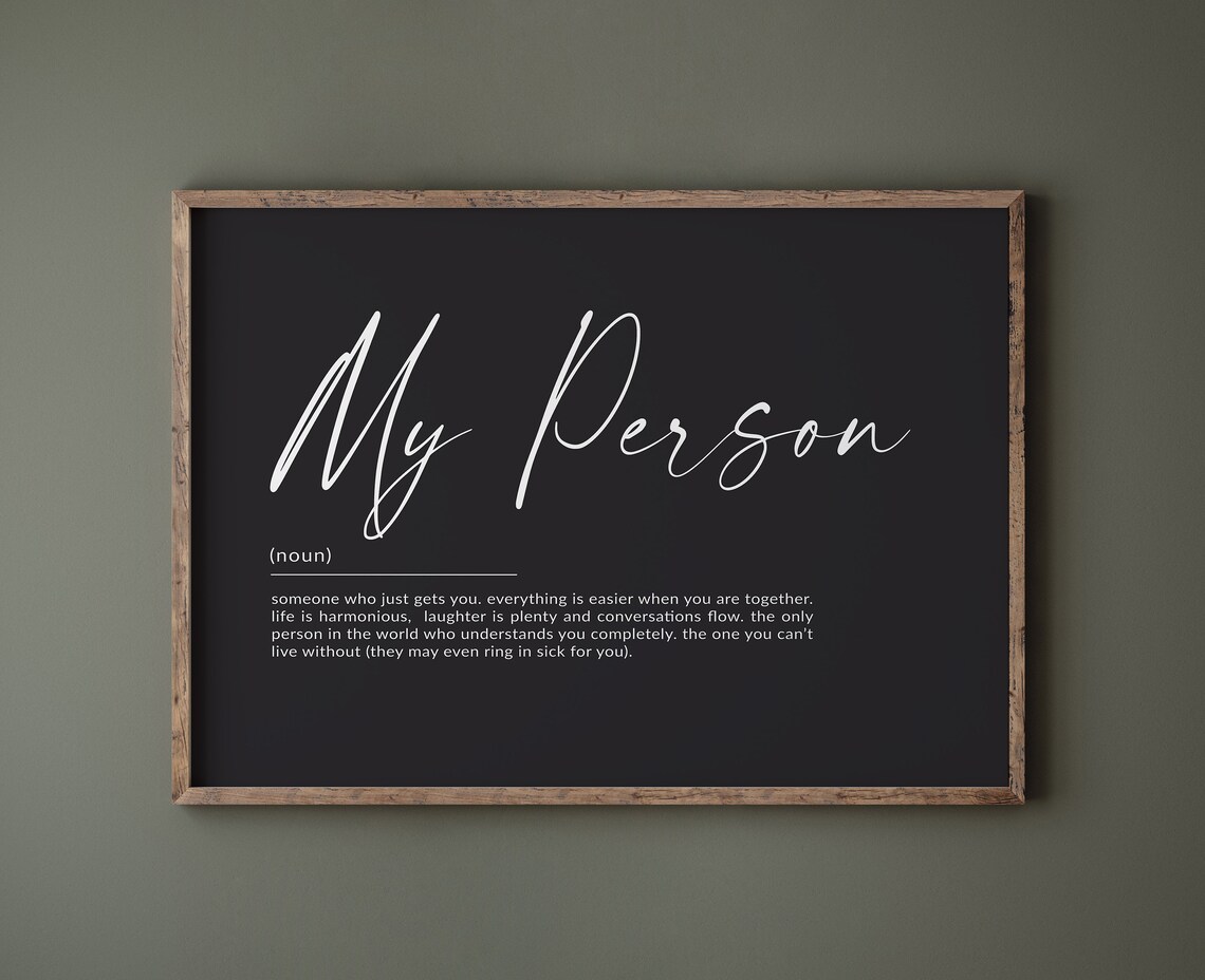 My Person Definition Print, Soulmate Gift for Her