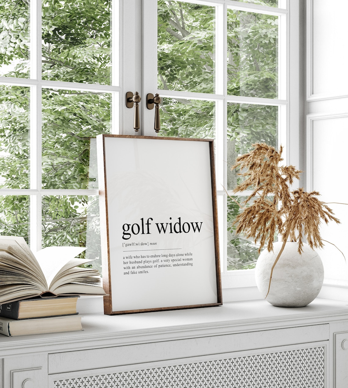 Golf Widow Definition Art Print, Golf Wife Gift - Image 2