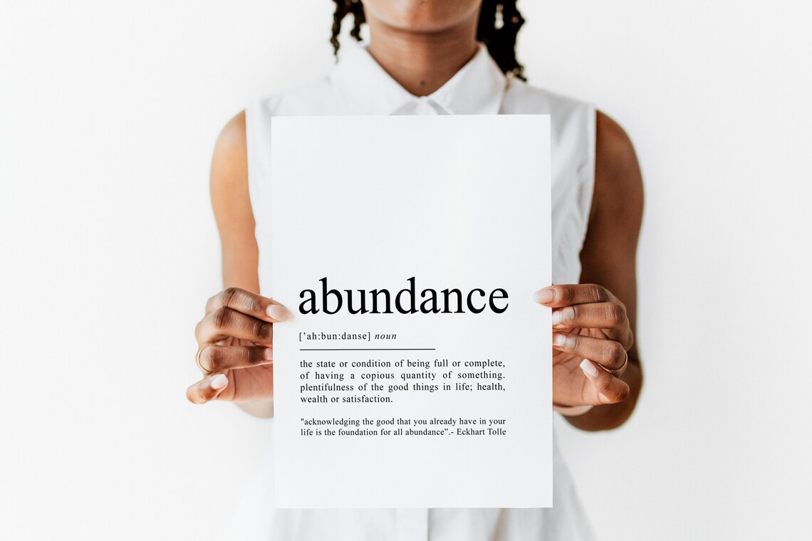 Abundance Definition Art Print, Manifestation Quote - Image 2