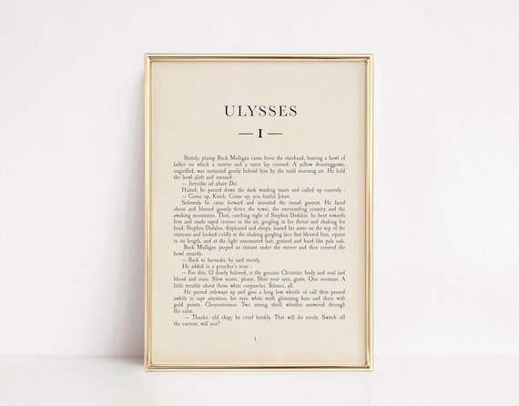 Ulysses Chapter One James Joyce First Page Literary Art Print