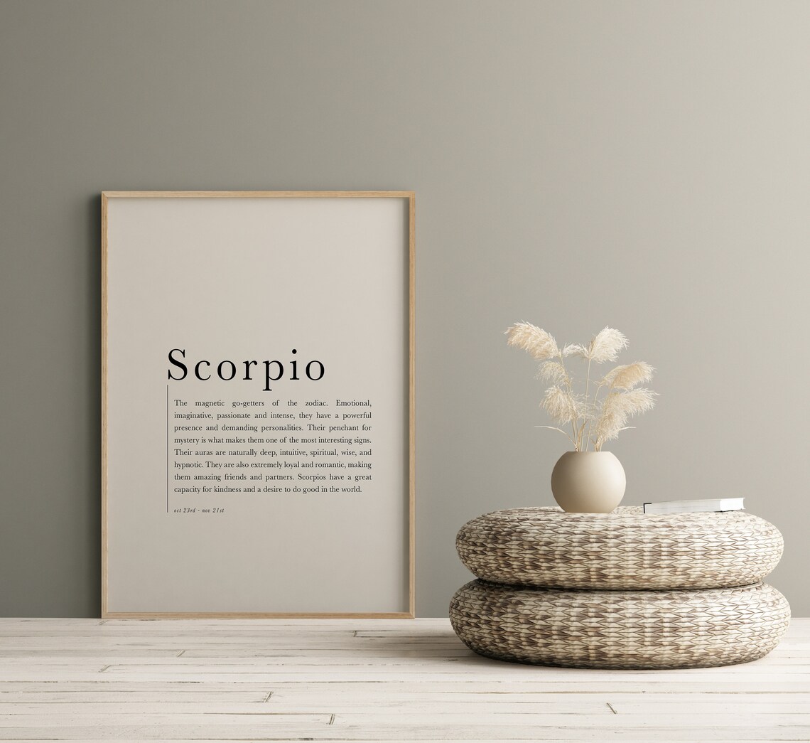 Scorpio Zodiac Art Print, Astrology Gift Poster - Image 2