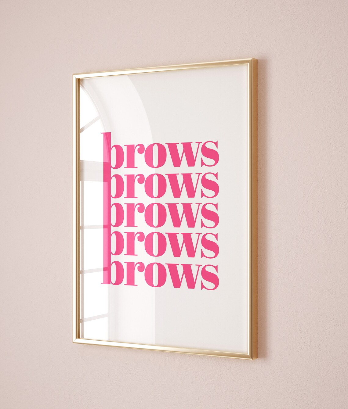 Brows Beauty Salon Decor Art Print, Brow Bar Gift