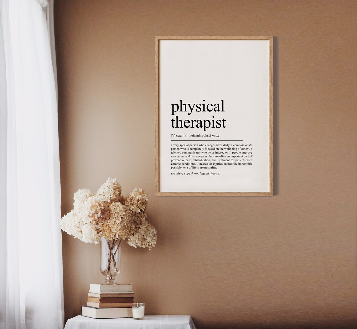Physical Therapist Definition Art Print, Physio Gift - Image 2