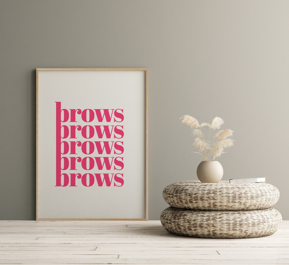 Brows Beauty Salon Decor Art Print, Brow Bar Gift - Image 2