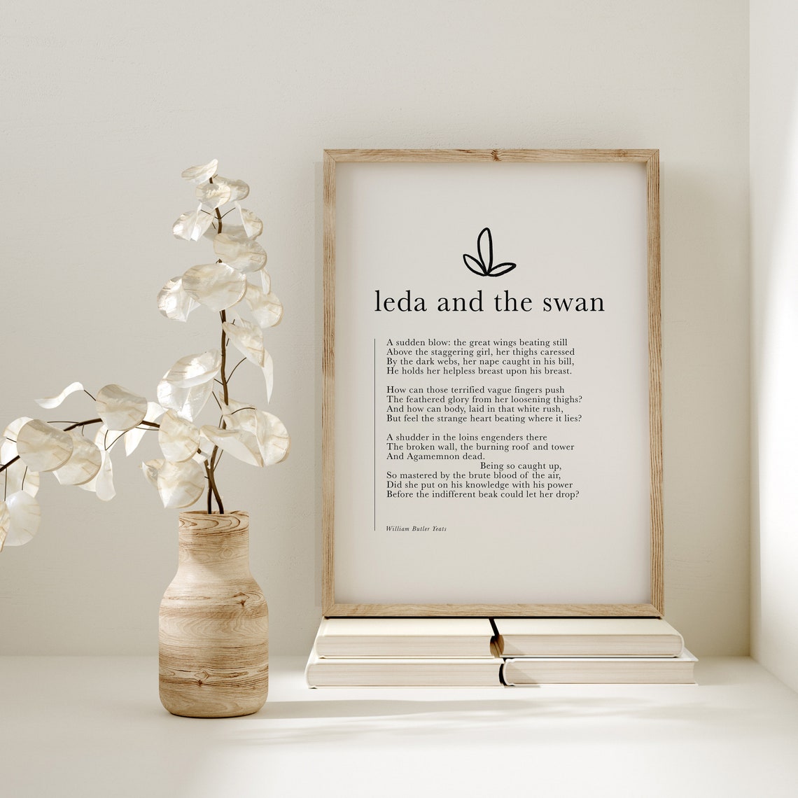 William Butler Yeats Leda And The Swan Poem Literary Art Poster - Image 2