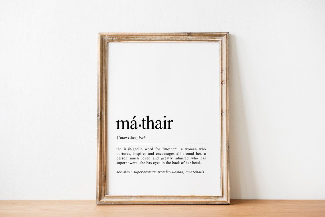 Máthair Irish Mother Art Print, Mother’s Day Gift - Image 2
