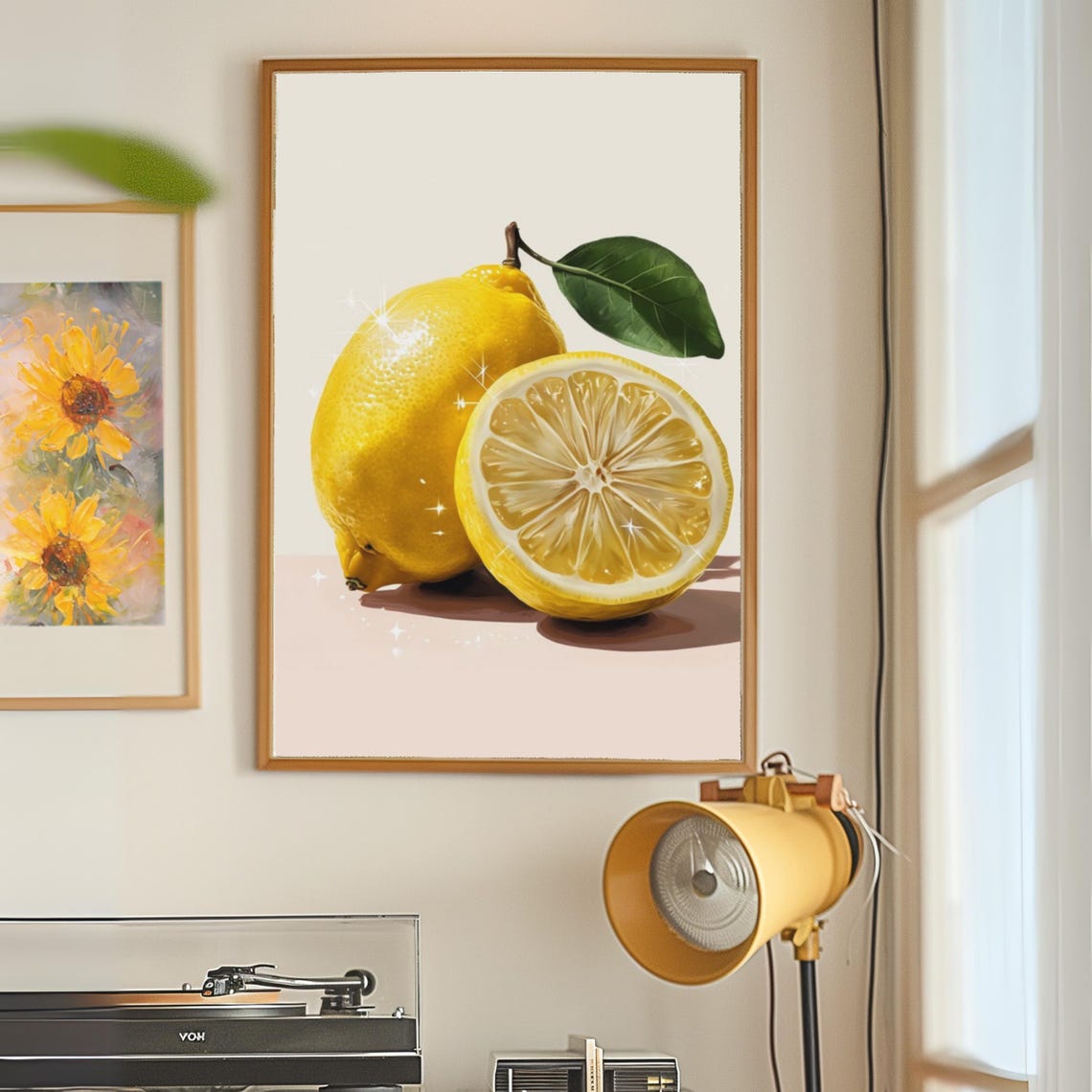 Lemon Art Print Modern Wall Art Kitchen Wall Decor Funky Wall Art Lemon Fruit Wall Art Citrus Wall Art Fruity Poster - Image 2