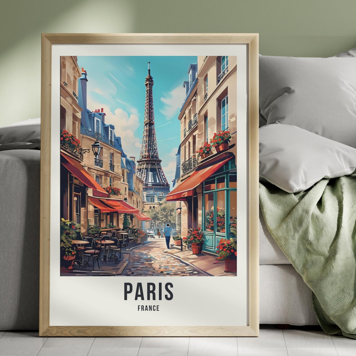Paris Eiffel Tower Travel Poster, Parisian Decor - Image 4