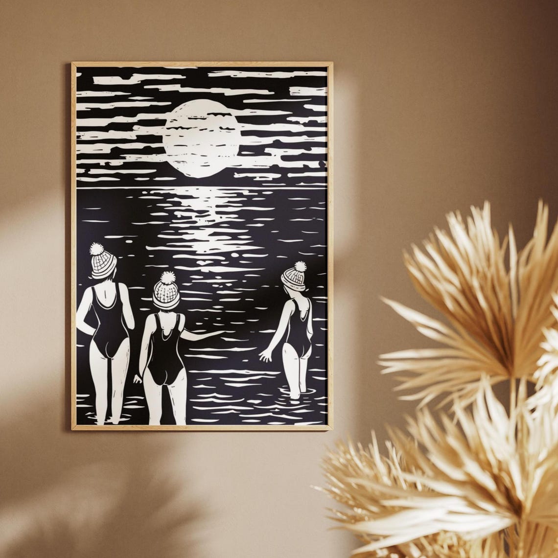 Cold Water Swimming Art Print, Wild Open Water - Image 4