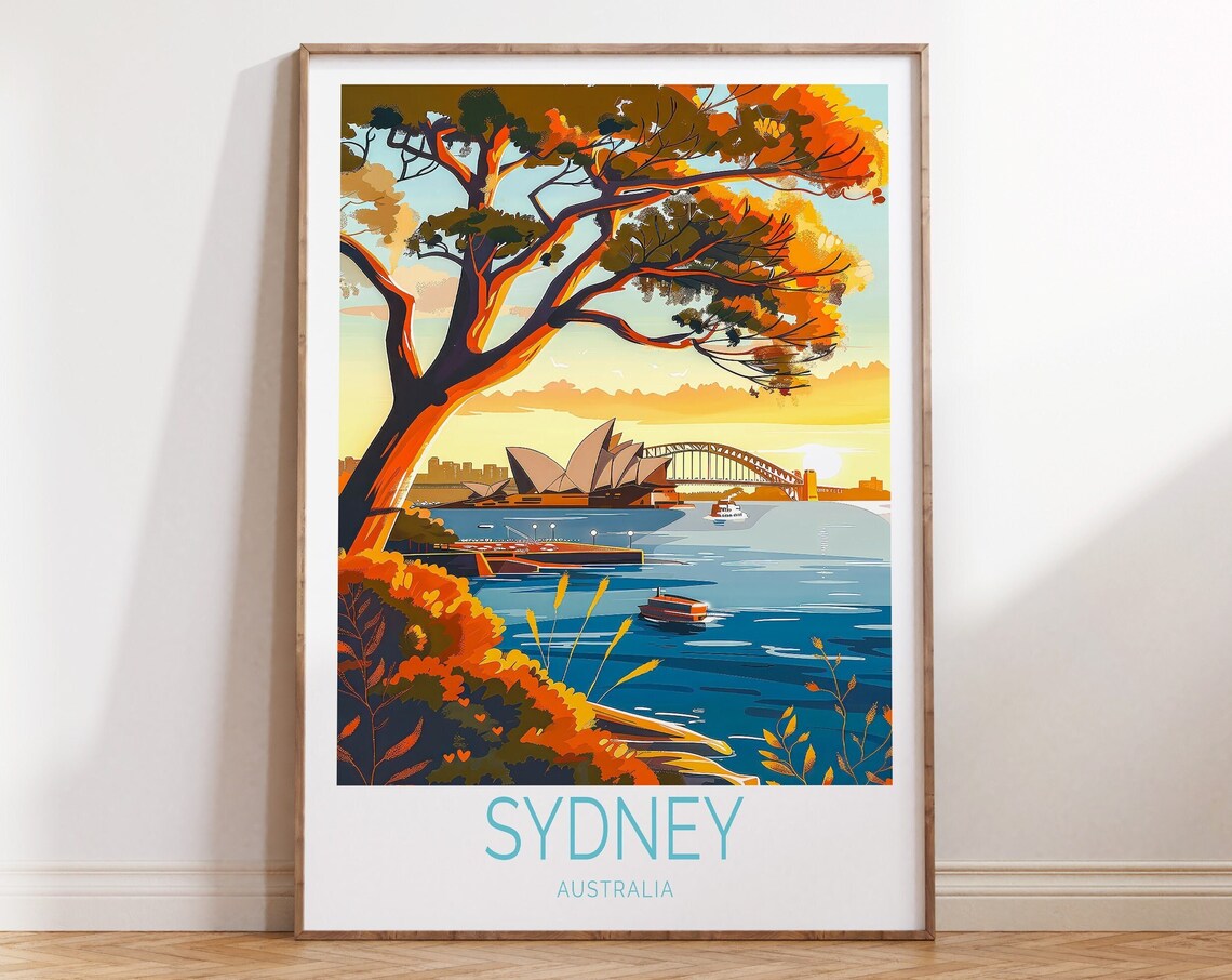 Sydney Travel Gift Poster Australia Poster