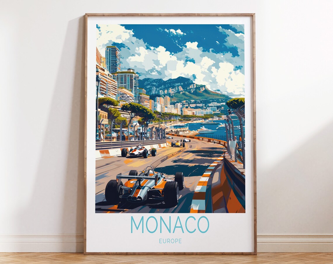 Monaco Travel Poster, Europe Travel Wall Art