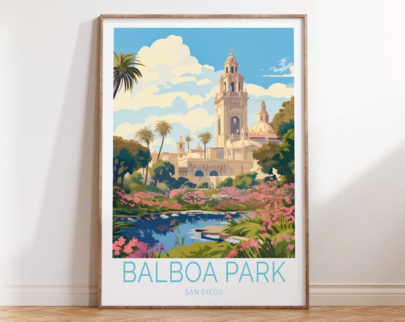 Balboa Park San Diego California Travel Poster