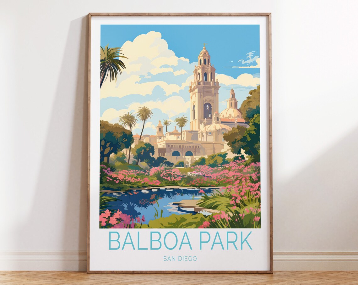 Balboa Park San Diego California Travel Poster