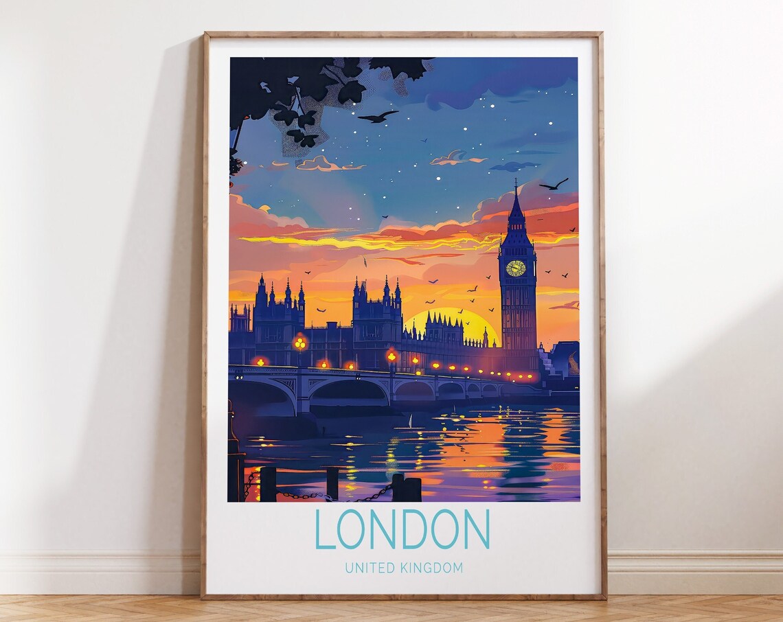 London United Kingdom Birthday Gift Poster