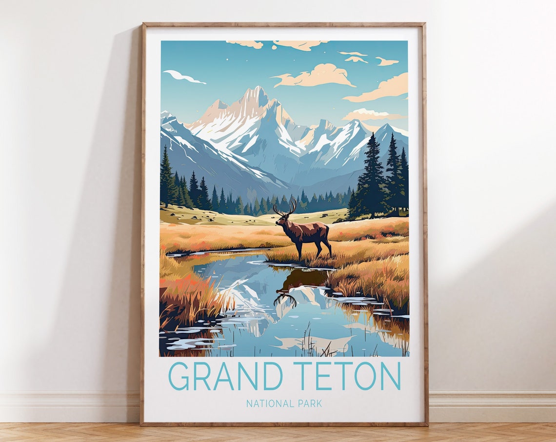 Grand Teton National Park Travel Poster