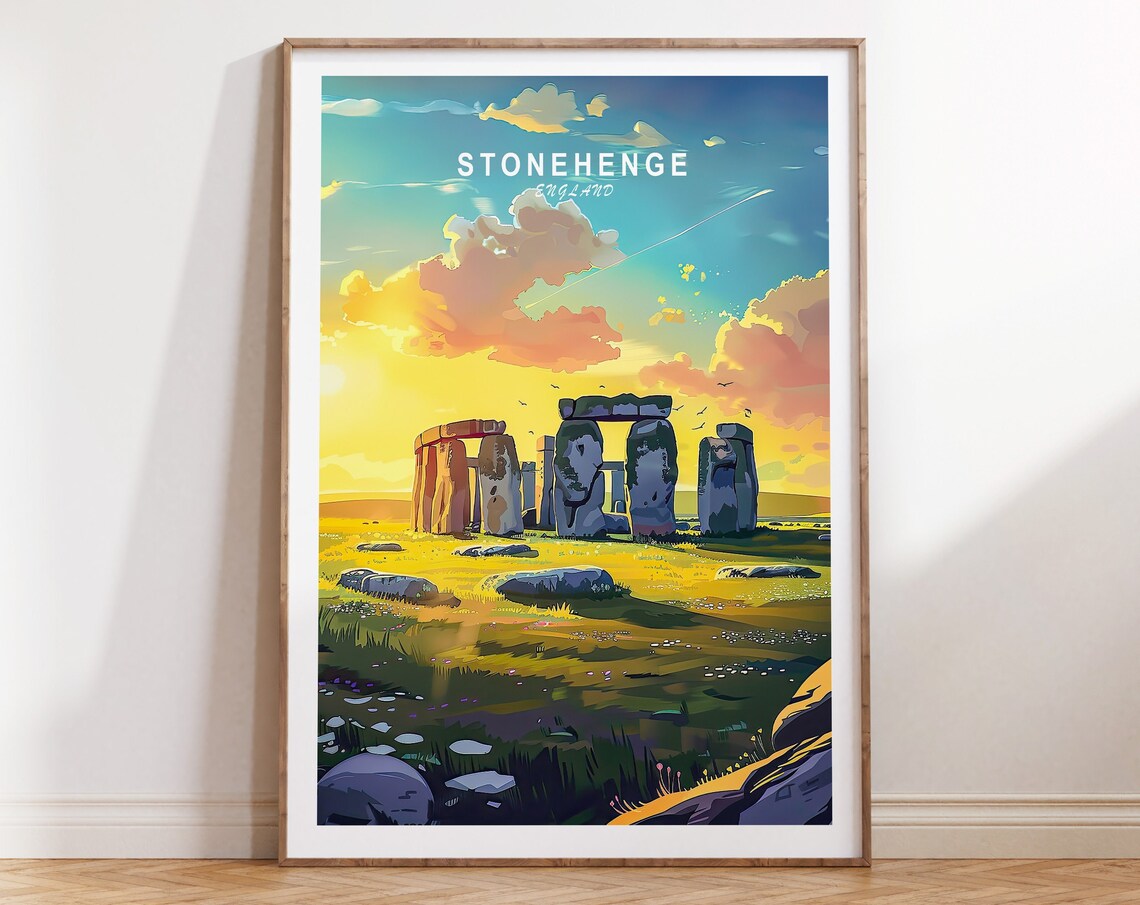 Stonehenge Travel Print England Stonehenge Wall Art England City Travel Poster Home Decor Personalised Gifts Birthday
