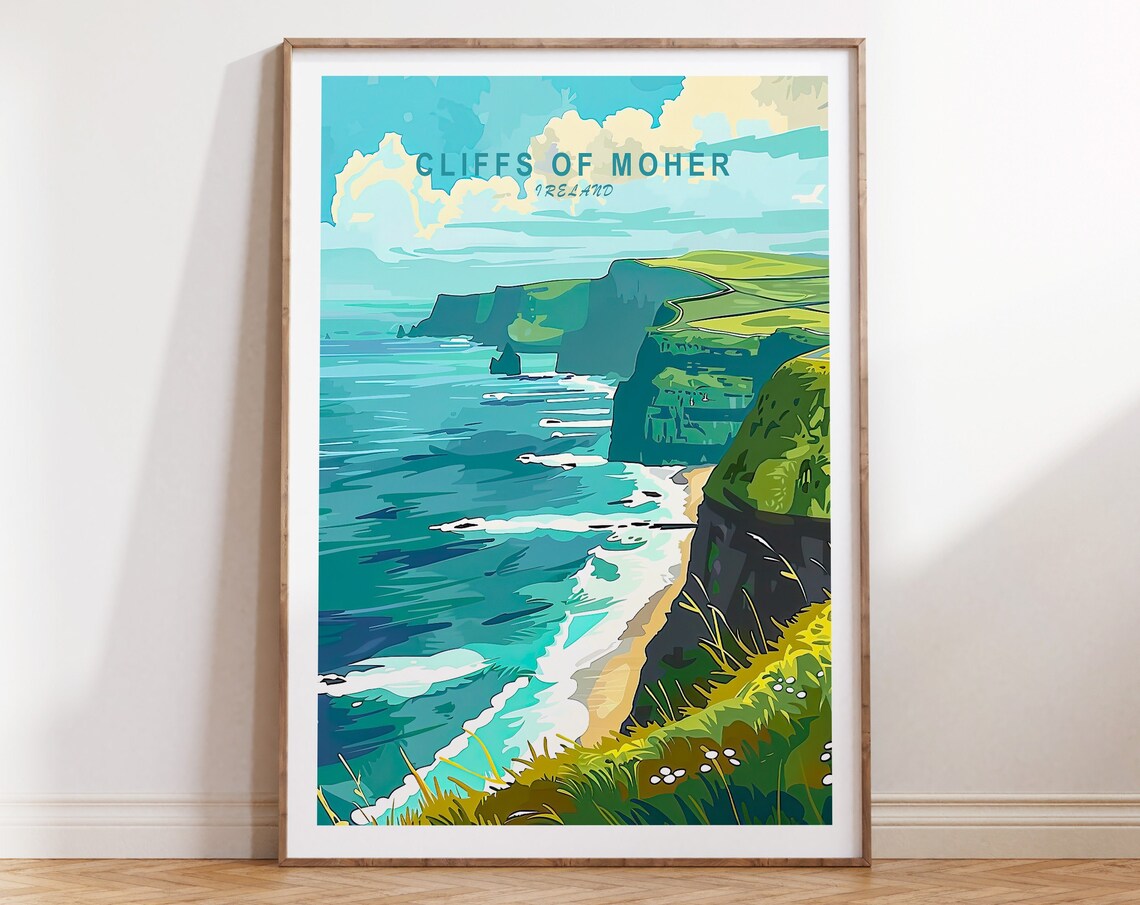 Cliffs Of Moher Ireland Travel Poster Print