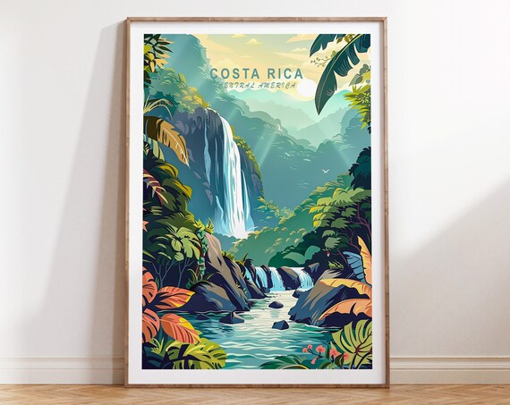 Costa Rica Central America Travel Print Poster Wall Art Personalised Gifts Birthday Present