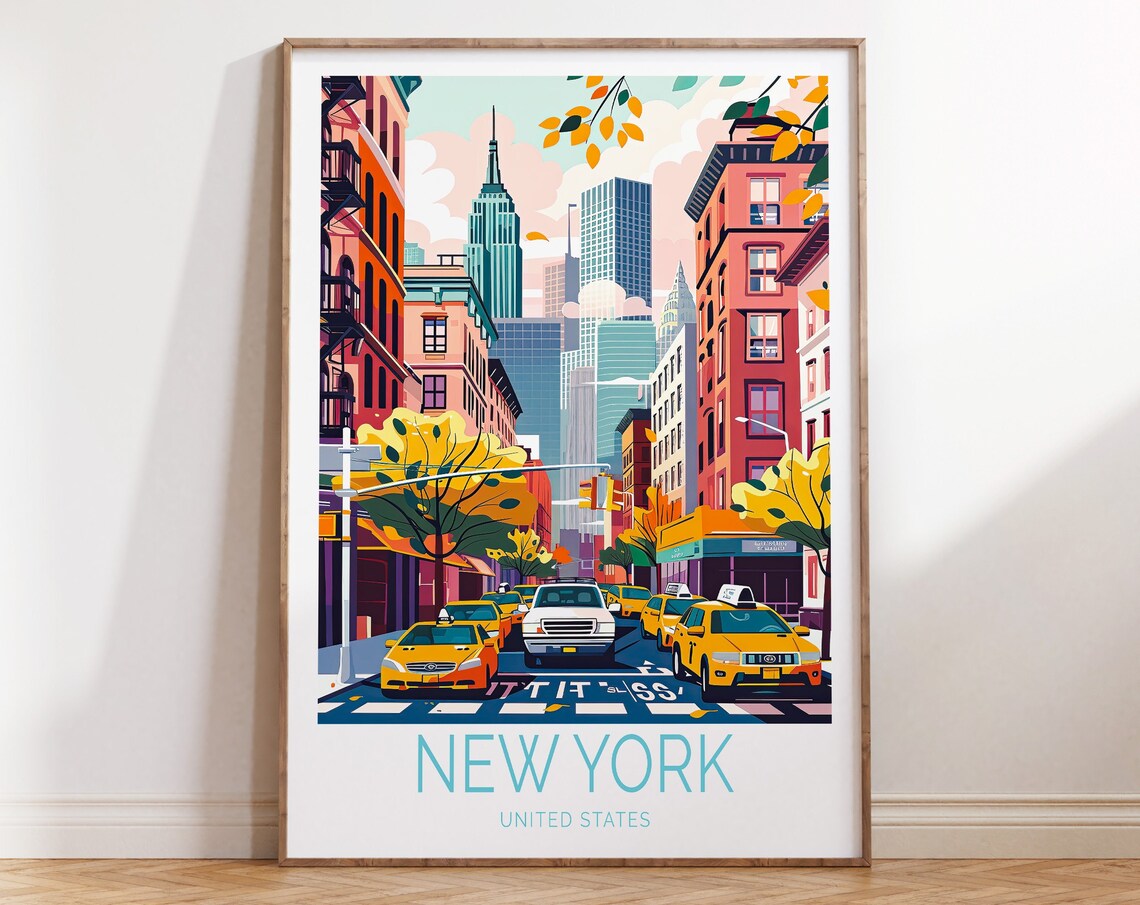 New York City Travel Poster, United States Travel
