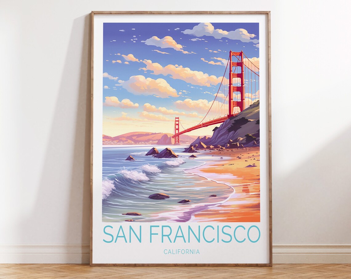 San Francisco Golden Gate Travel Poster, California