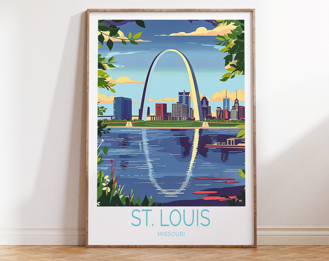St. Louis Missouri Travel Poster, The Gateway Arch