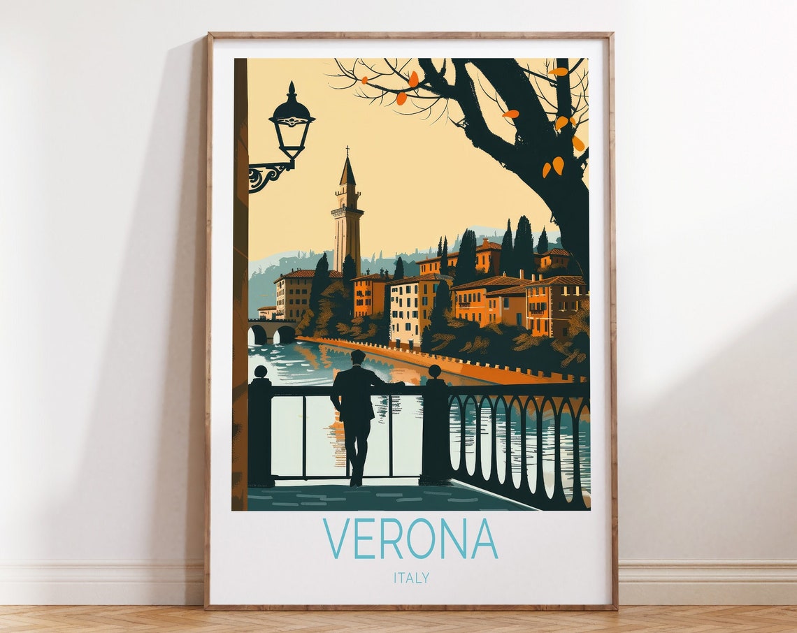 Verona Travel Poster Italy Travel Poster Verona Travel Wall Art Verona Italy Travel Wall Decor Home Decor Birthday Gifts