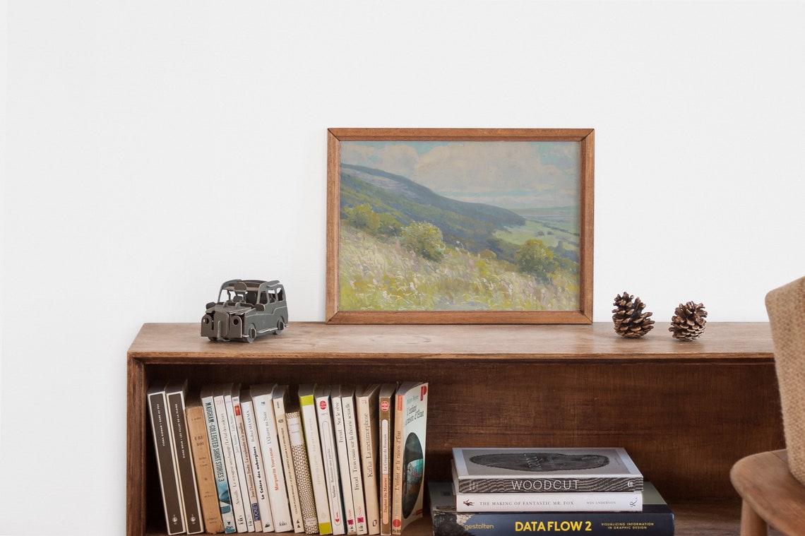 Vintage Mountain Landscape Art Print - Image 2
