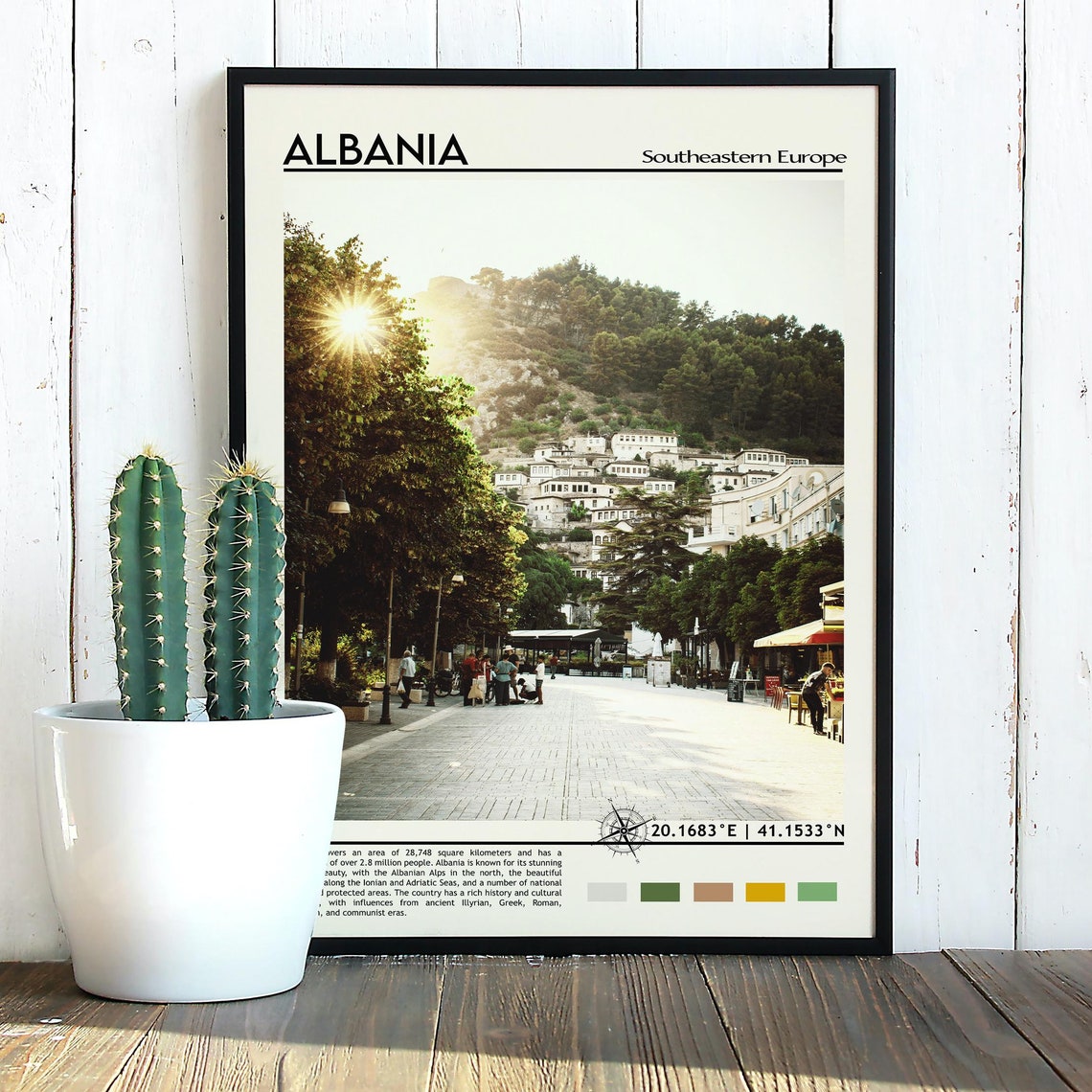 Albania Print Albania Photo Albania Poster Albania Painting Albania Artwork Albania Island Tirana Poster Albania Wall Art Albania - Image 3