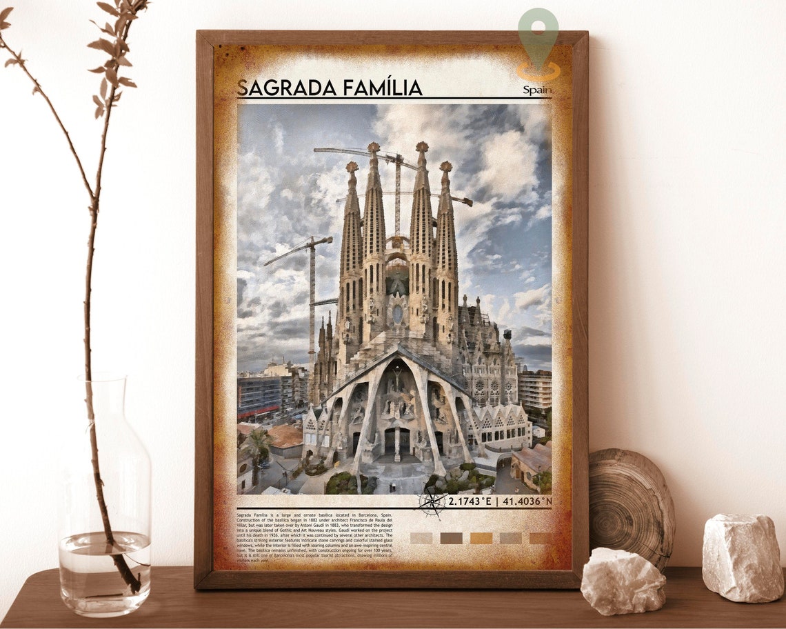 Sagrada Famlia Print Sagrada Famlia Poster Sagrada Famlia Wall Art Sagrada Famlia Travel Sagrada Famlia Barcelona Print Spain - Image 6