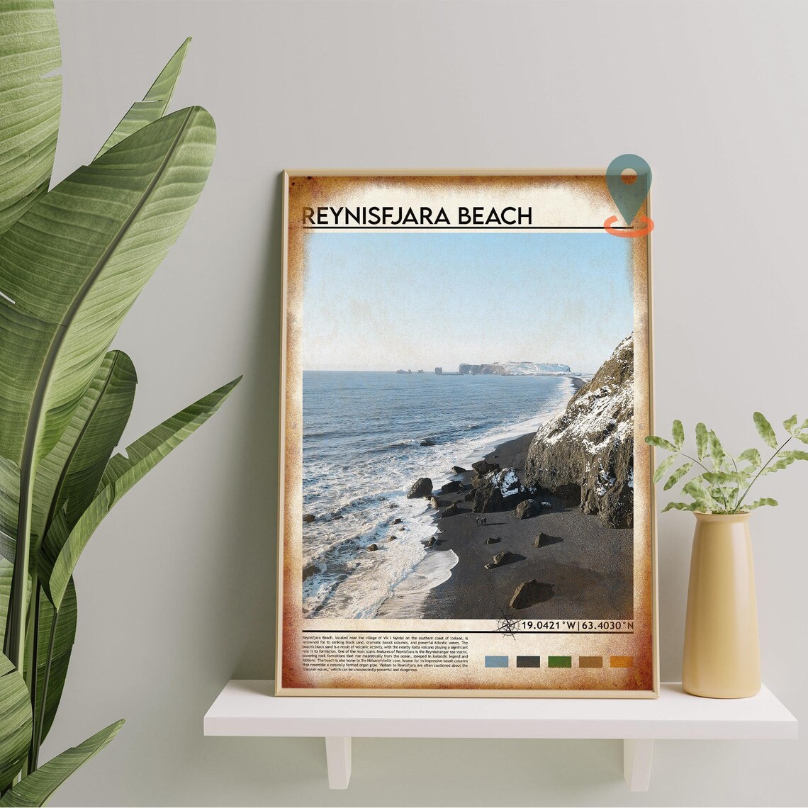 Reynisfjara Beach Iceland Black Sand Volcanic Coast Photo Poster - Image 5