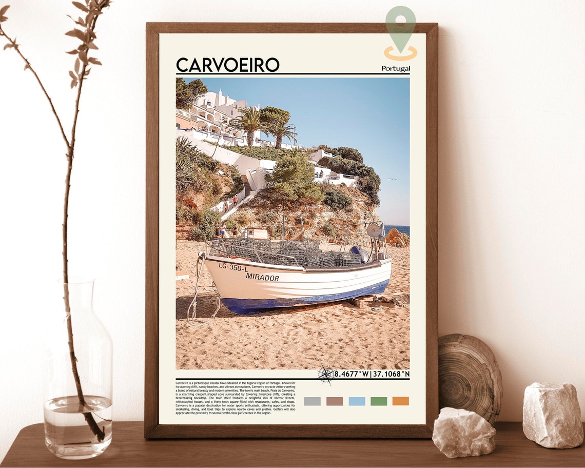 Carvoeiro Print Carvoeiro Poster Carvoeiro Wall Art Carvoeiro Travel Carvoeiro Art Print Carvoeiro Artwork Algarve Poster Print