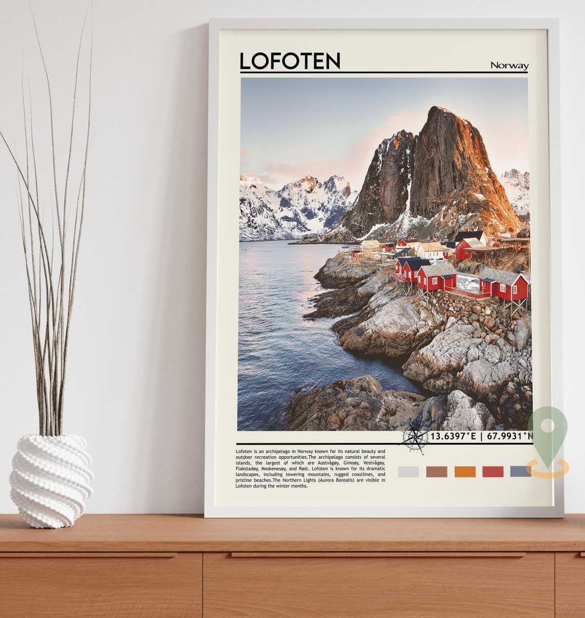 Lofoten Print Lofoten Art Poster Lofoten Photo Lofoten Poster Print Lofoten Painting Norway Poster Lofoten Artwork Lofoten Norway - Image 5