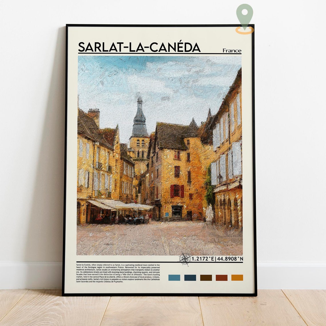 Sarlat-la-Caneda France Charming Medieval Old Town Photo Art Poster - Image 5