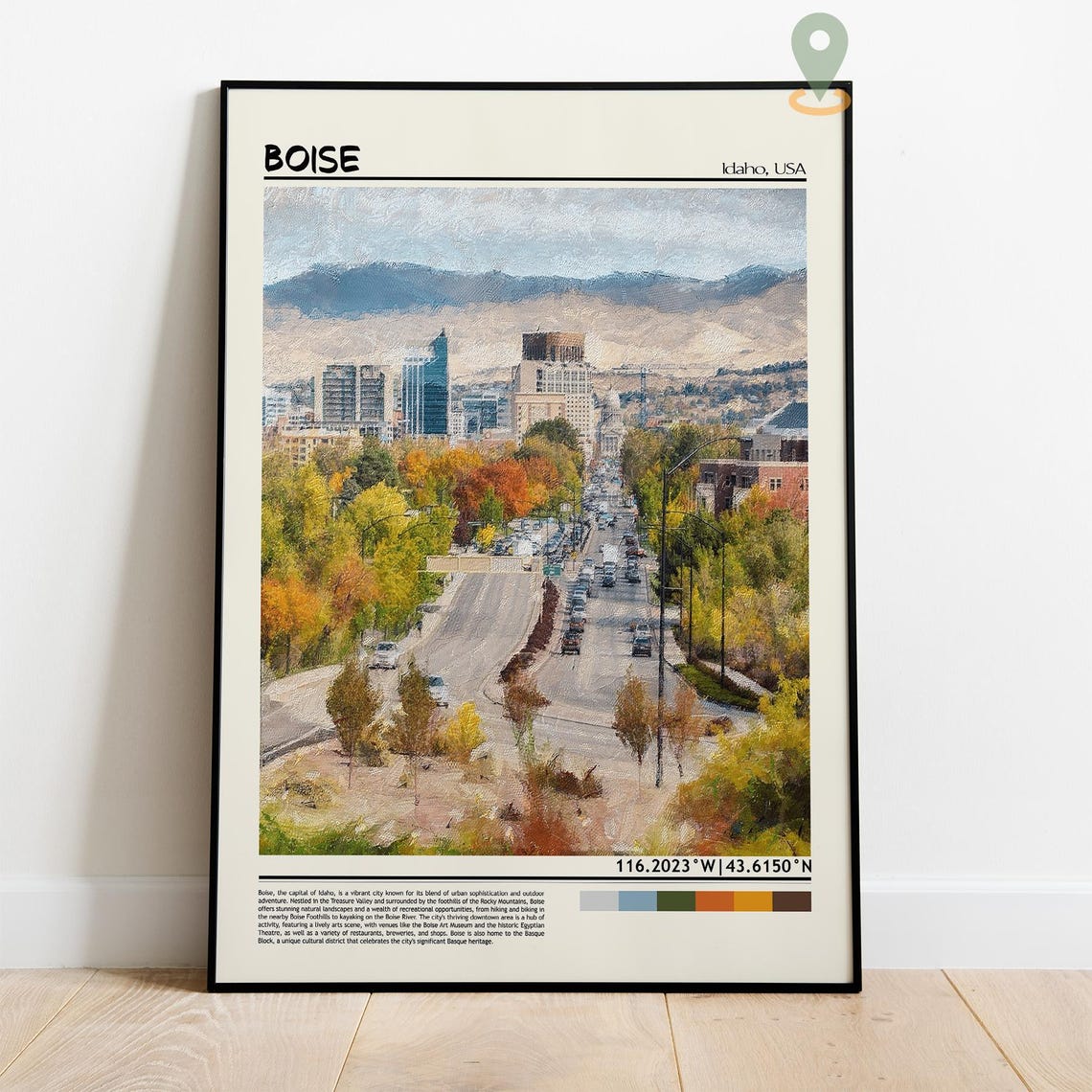 Boise Print Boise Wall Art Boise Poster Boise Photo Boise Poster Print Boise Travel Poster Boise Idaho Poster - Image 4
